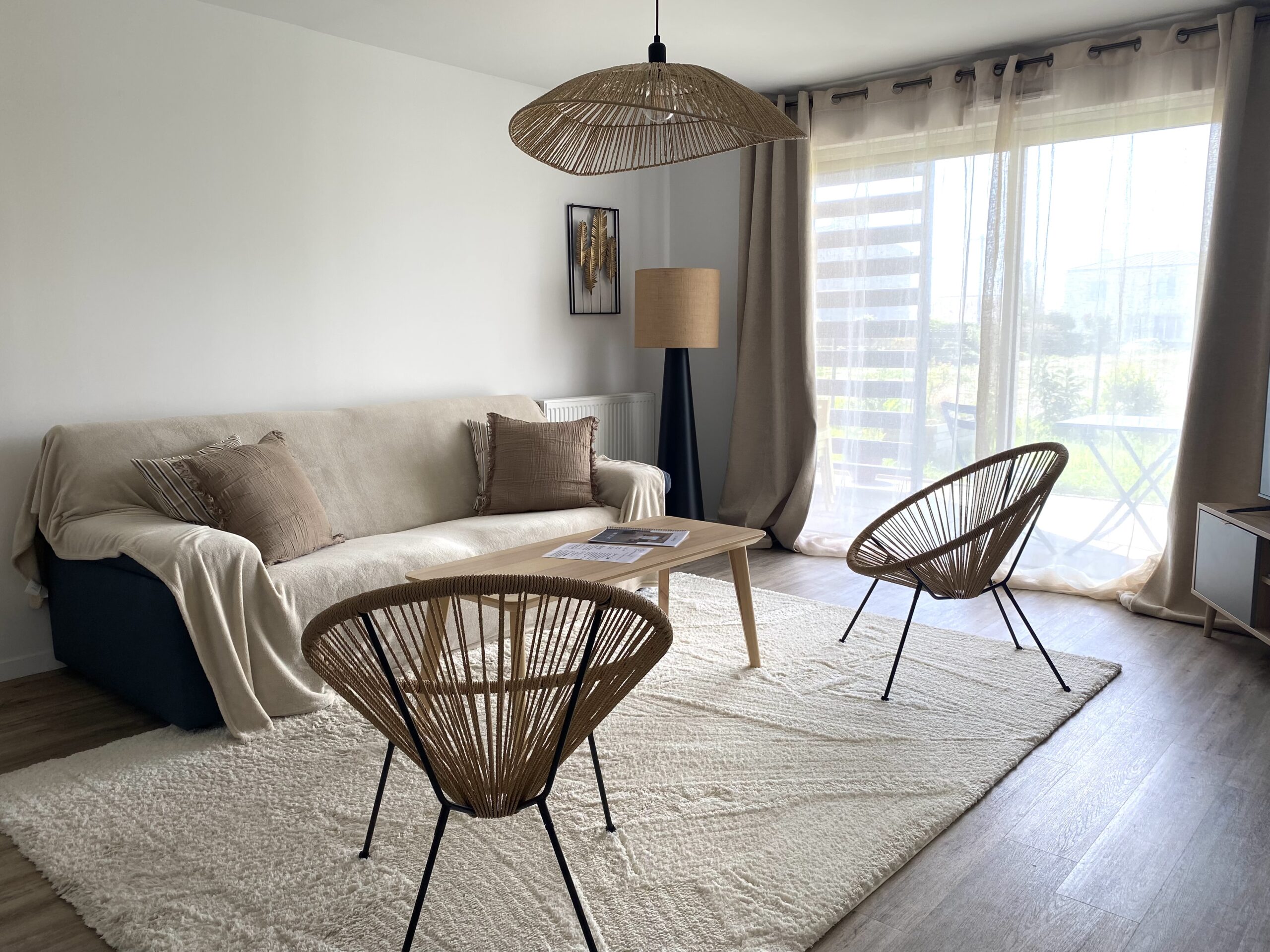 Appartement terrasse Brest - salon lumineux